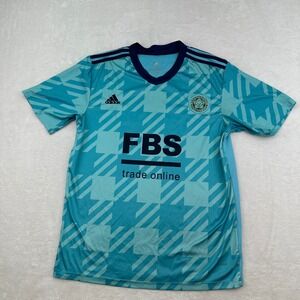 Adidas Leicester City Football Club Jersey Men's L Teal Soccer Shirt